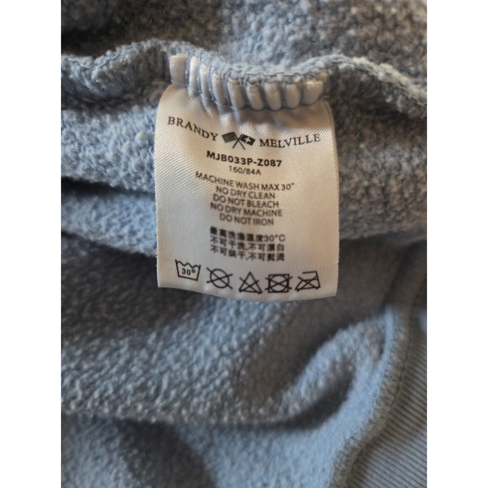 Brandy Melville Oversized Light Blue Sweatshirt Crew Neck Large - Picture 6 of 7